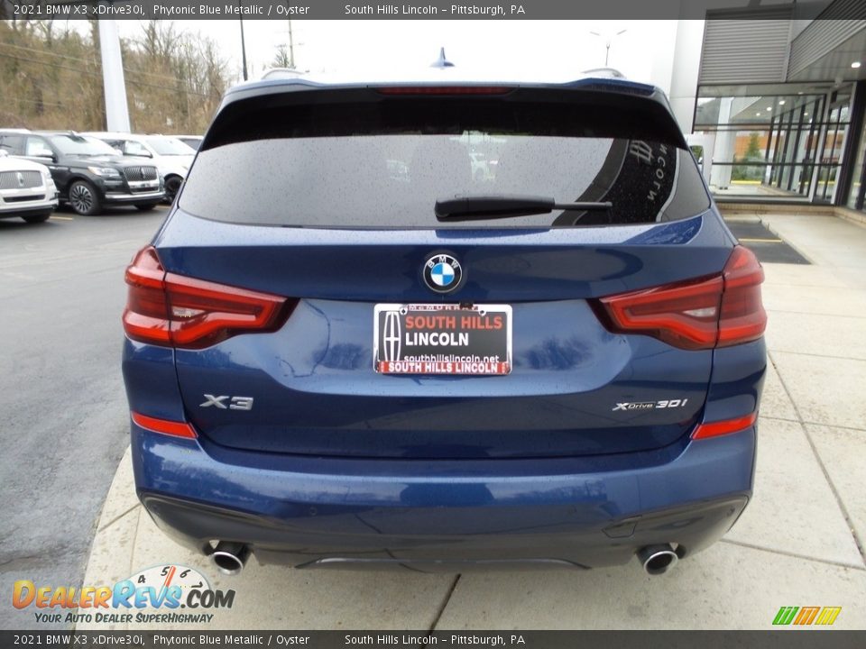 2021 BMW X3 xDrive30i Phytonic Blue Metallic / Oyster Photo #4