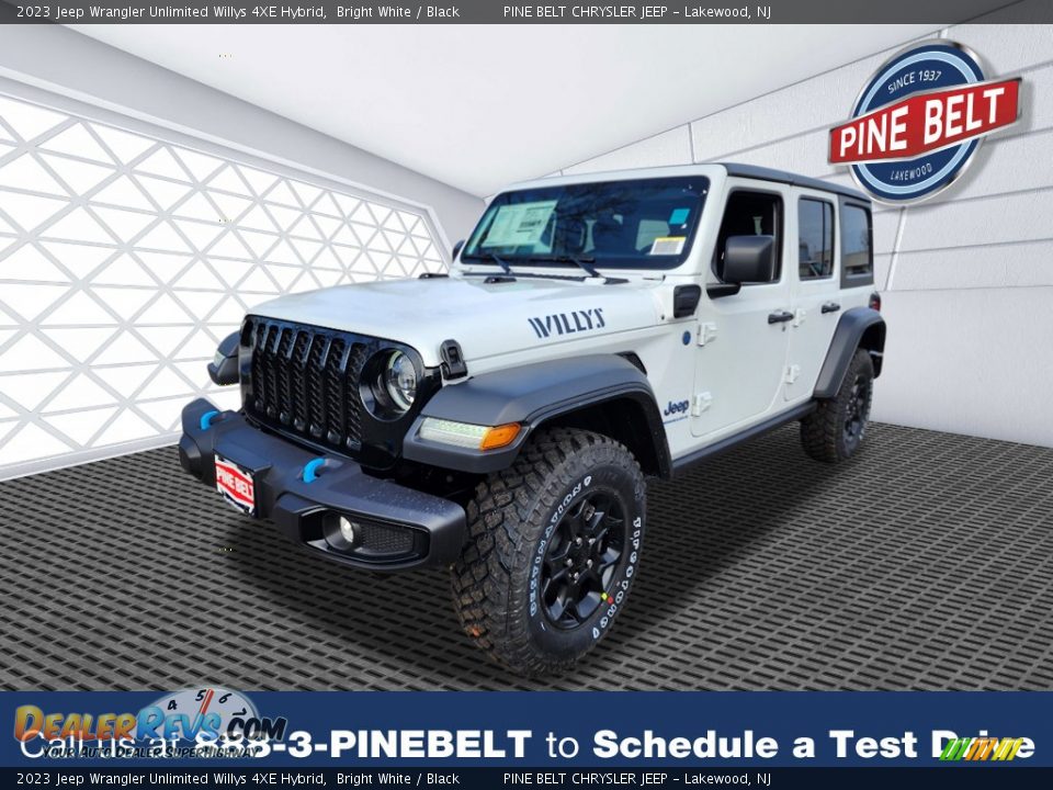 2023 Jeep Wrangler Unlimited Willys 4XE Hybrid Bright White / Black Photo #1