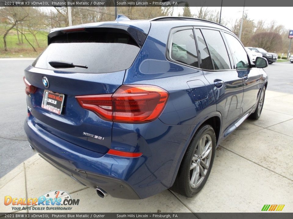 2021 BMW X3 xDrive30i Phytonic Blue Metallic / Oyster Photo #6