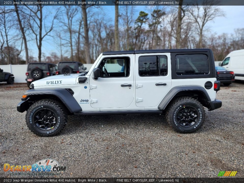 2023 Jeep Wrangler Unlimited Willys 4XE Hybrid Bright White / Black Photo #3