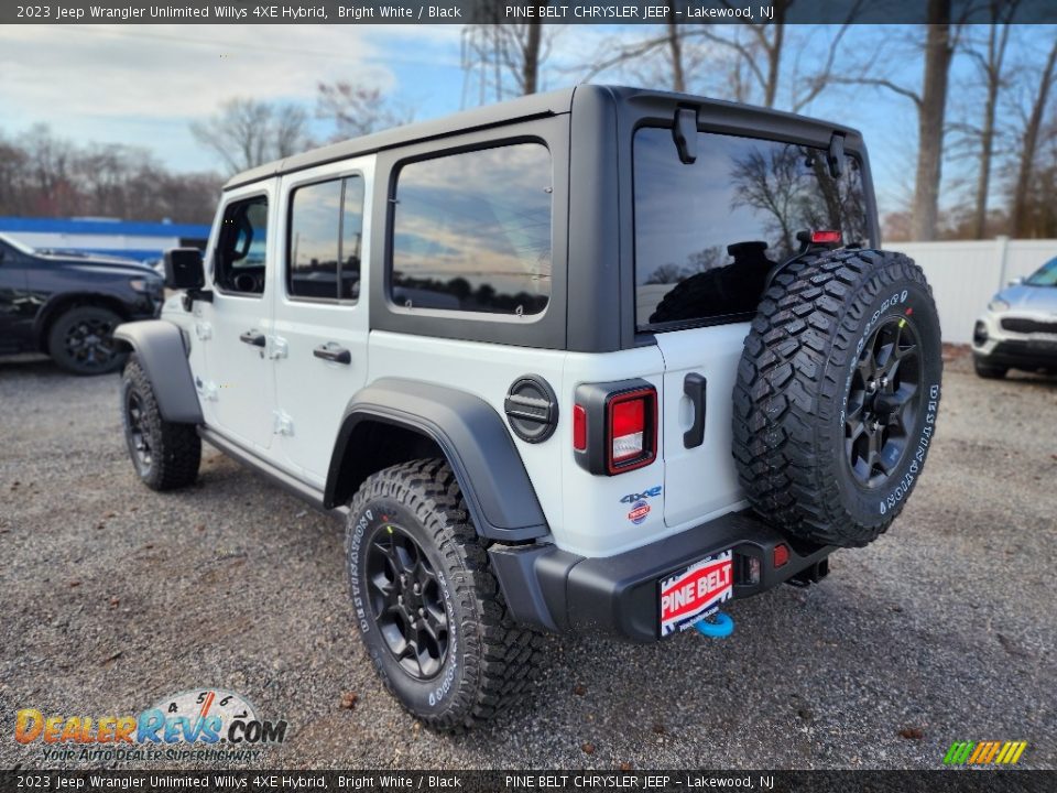 2023 Jeep Wrangler Unlimited Willys 4XE Hybrid Bright White / Black Photo #4