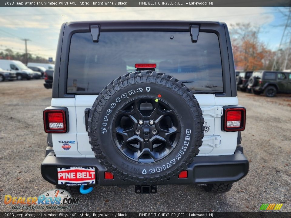 2023 Jeep Wrangler Unlimited Willys 4XE Hybrid Bright White / Black Photo #6