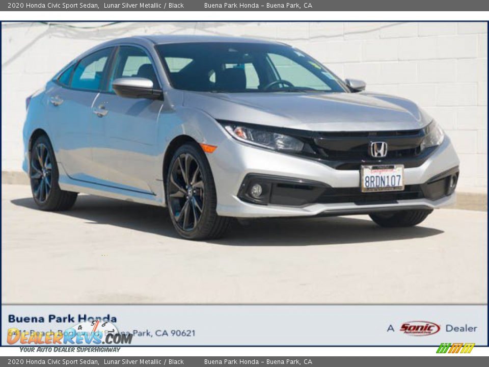 2020 Honda Civic Sport Sedan Lunar Silver Metallic / Black Photo #1