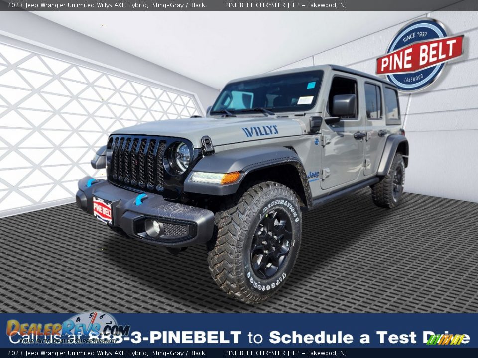 2023 Jeep Wrangler Unlimited Willys 4XE Hybrid Sting-Gray / Black Photo #1