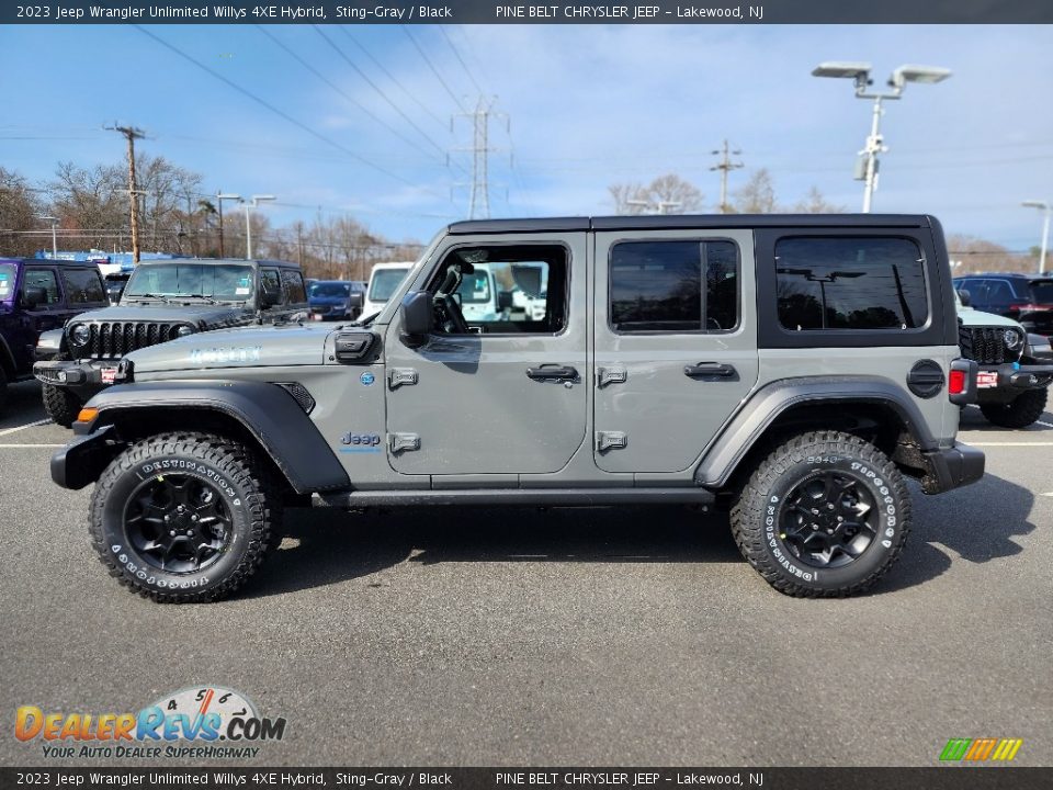 Sting-Gray 2023 Jeep Wrangler Unlimited Willys 4XE Hybrid Photo #3