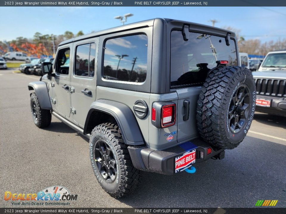 2023 Jeep Wrangler Unlimited Willys 4XE Hybrid Sting-Gray / Black Photo #4