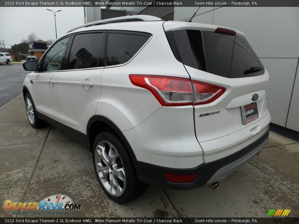 2013 Ford Escape Titanium 2.0L EcoBoost 4WD White Platinum Metallic Tri-Coat / Charcoal Black Photo #3