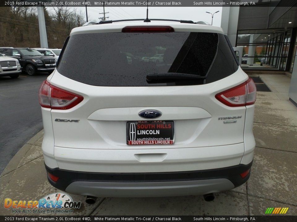 2013 Ford Escape Titanium 2.0L EcoBoost 4WD White Platinum Metallic Tri-Coat / Charcoal Black Photo #4