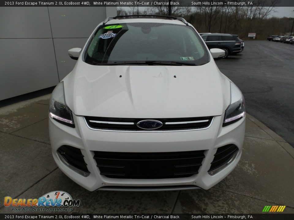 2013 Ford Escape Titanium 2.0L EcoBoost 4WD White Platinum Metallic Tri-Coat / Charcoal Black Photo #9