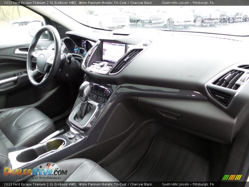 2013 Ford Escape Titanium 2.0L EcoBoost 4WD White Platinum Metallic Tri-Coat / Charcoal Black Photo #12