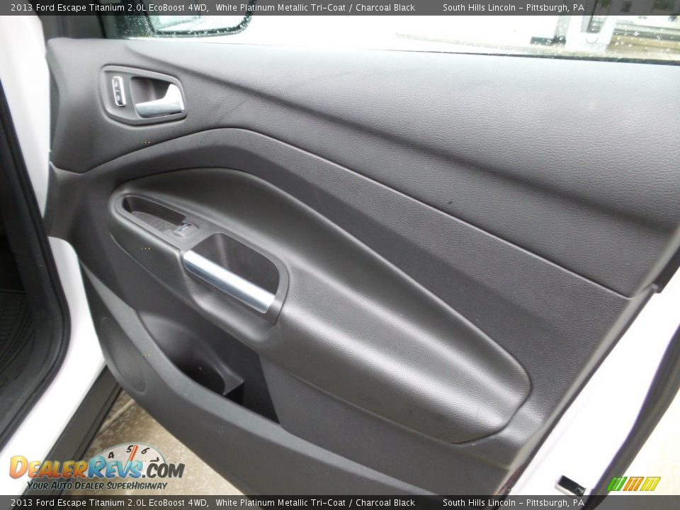 2013 Ford Escape Titanium 2.0L EcoBoost 4WD White Platinum Metallic Tri-Coat / Charcoal Black Photo #13
