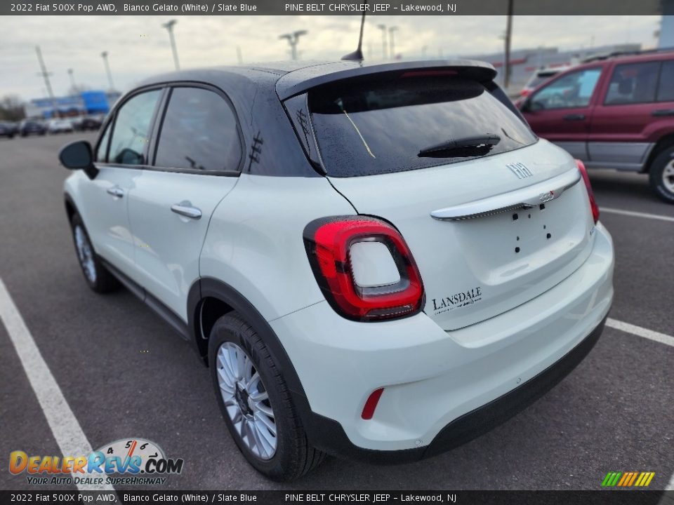 2022 Fiat 500X Pop AWD Bianco Gelato (White) / Slate Blue Photo #8