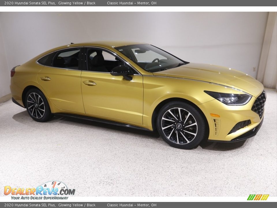 2020 Hyundai Sonata SEL Plus Glowing Yellow / Black Photo #1