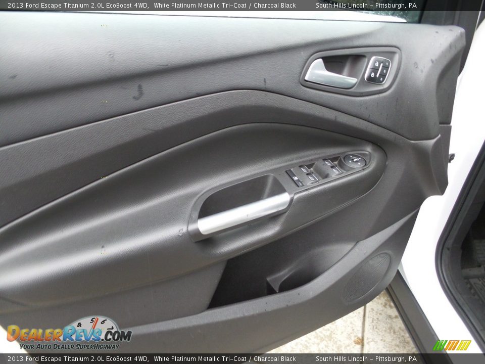 2013 Ford Escape Titanium 2.0L EcoBoost 4WD White Platinum Metallic Tri-Coat / Charcoal Black Photo #19