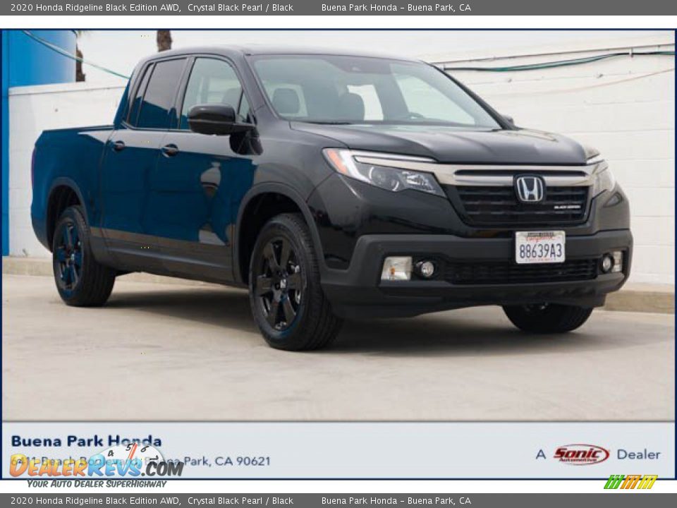 2020 Honda Ridgeline Black Edition AWD Crystal Black Pearl / Black Photo #1