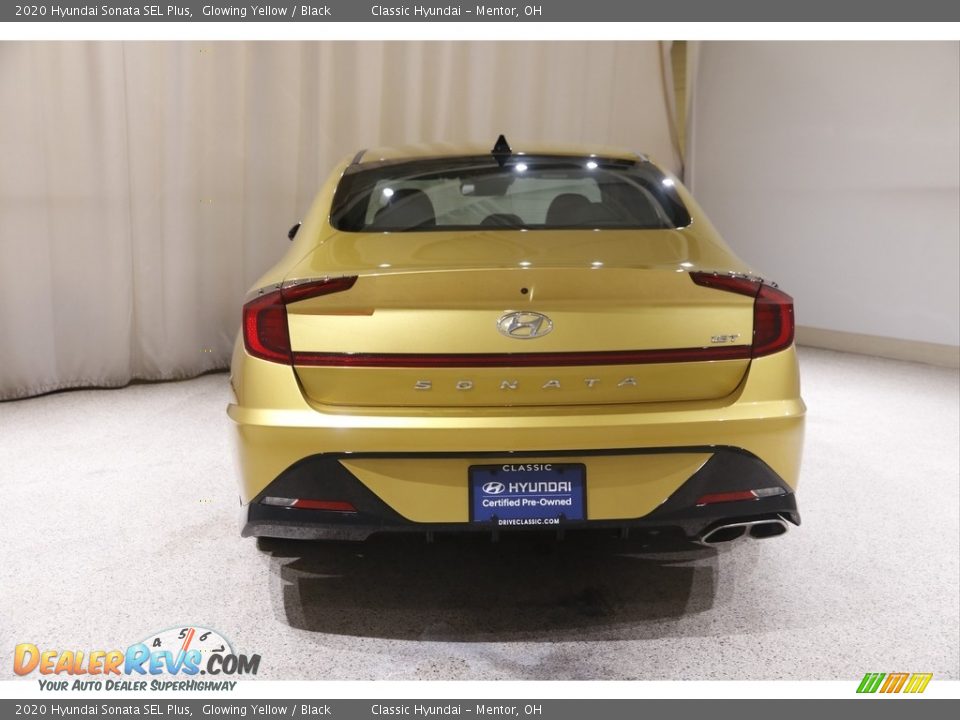 2020 Hyundai Sonata SEL Plus Glowing Yellow / Black Photo #20