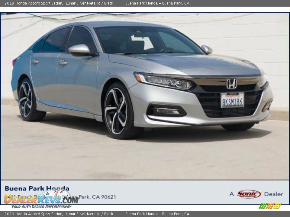 2019 Honda Accord Sport Sedan Lunar Silver Metallic / Black Photo #1