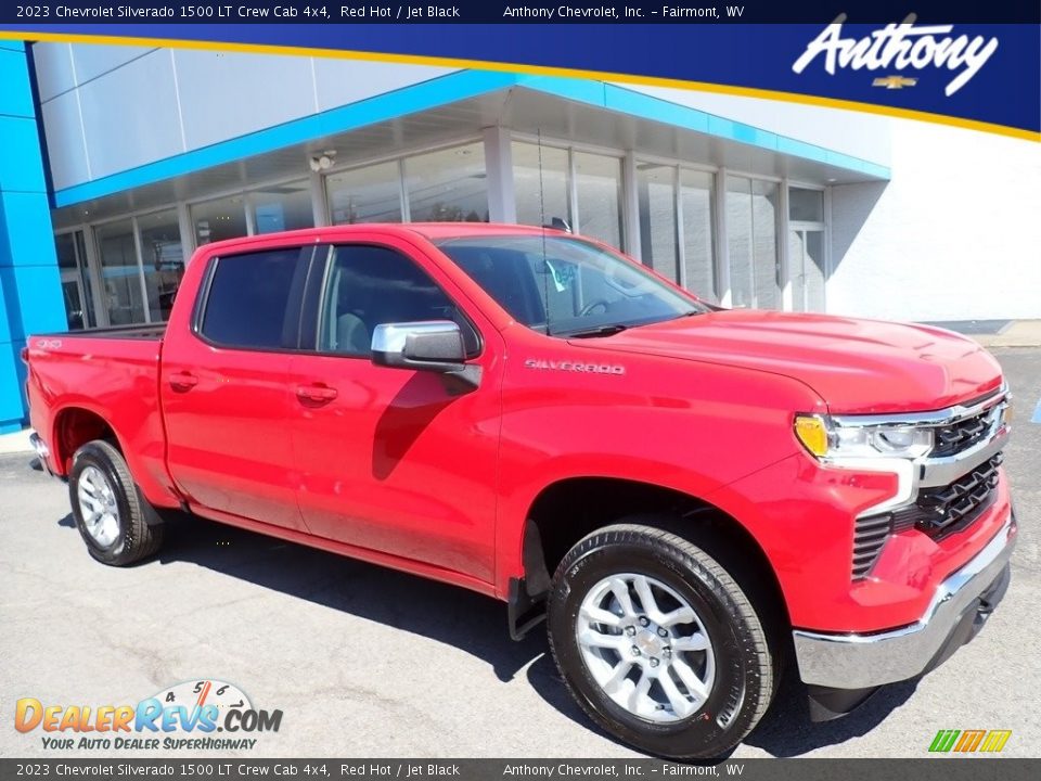 2023 Chevrolet Silverado 1500 LT Crew Cab 4x4 Red Hot / Jet Black Photo #1
