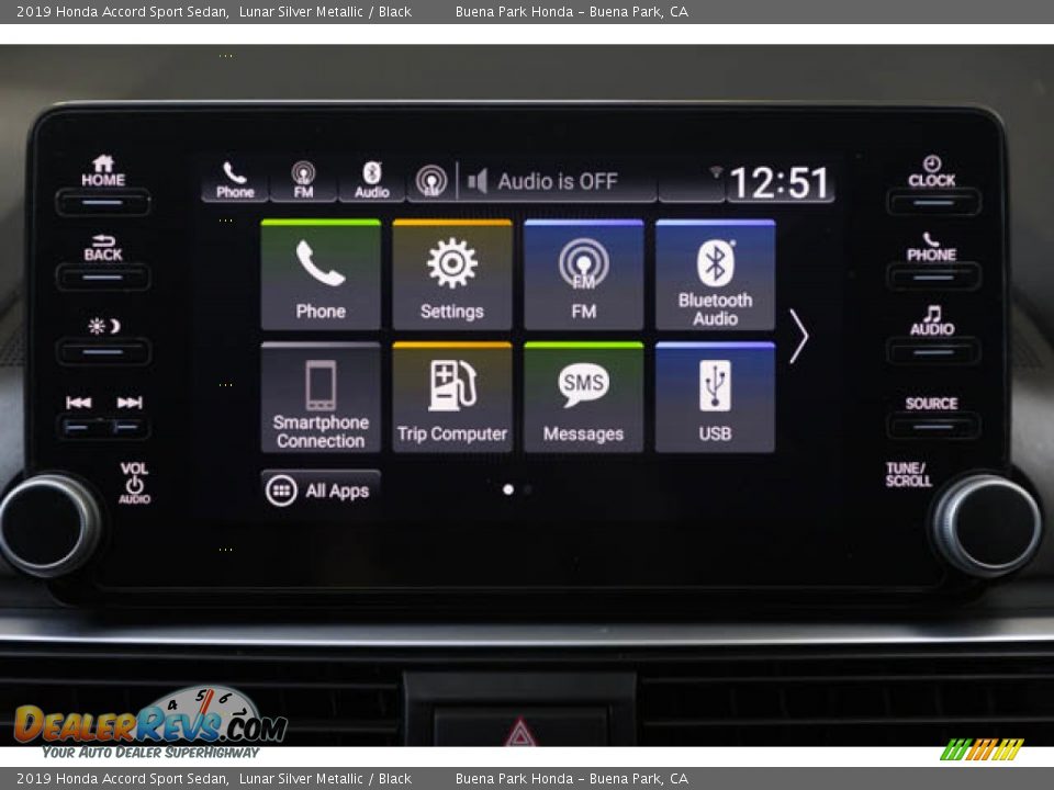 2019 Honda Accord Sport Sedan Lunar Silver Metallic / Black Photo #25