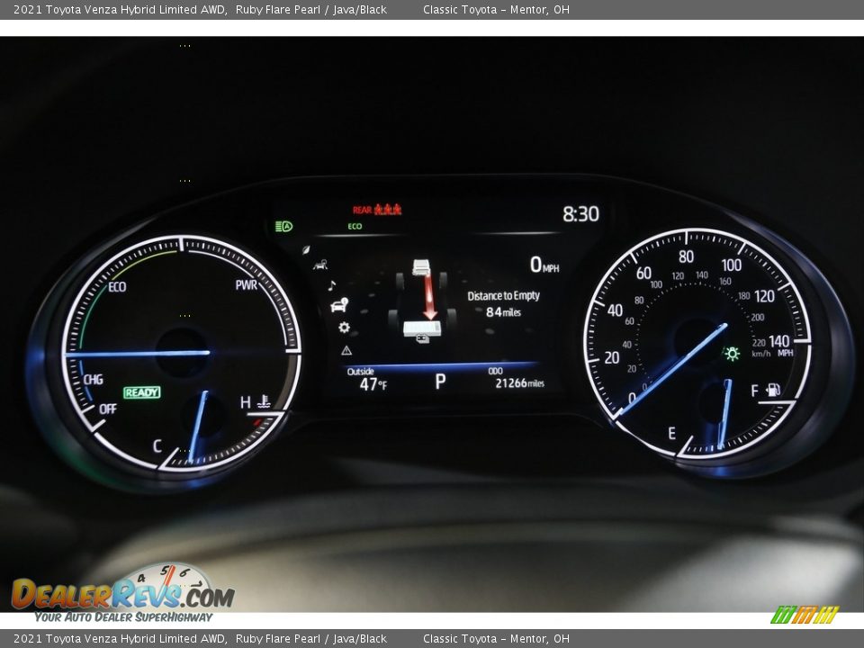 2021 Toyota Venza Hybrid Limited AWD Gauges Photo #8