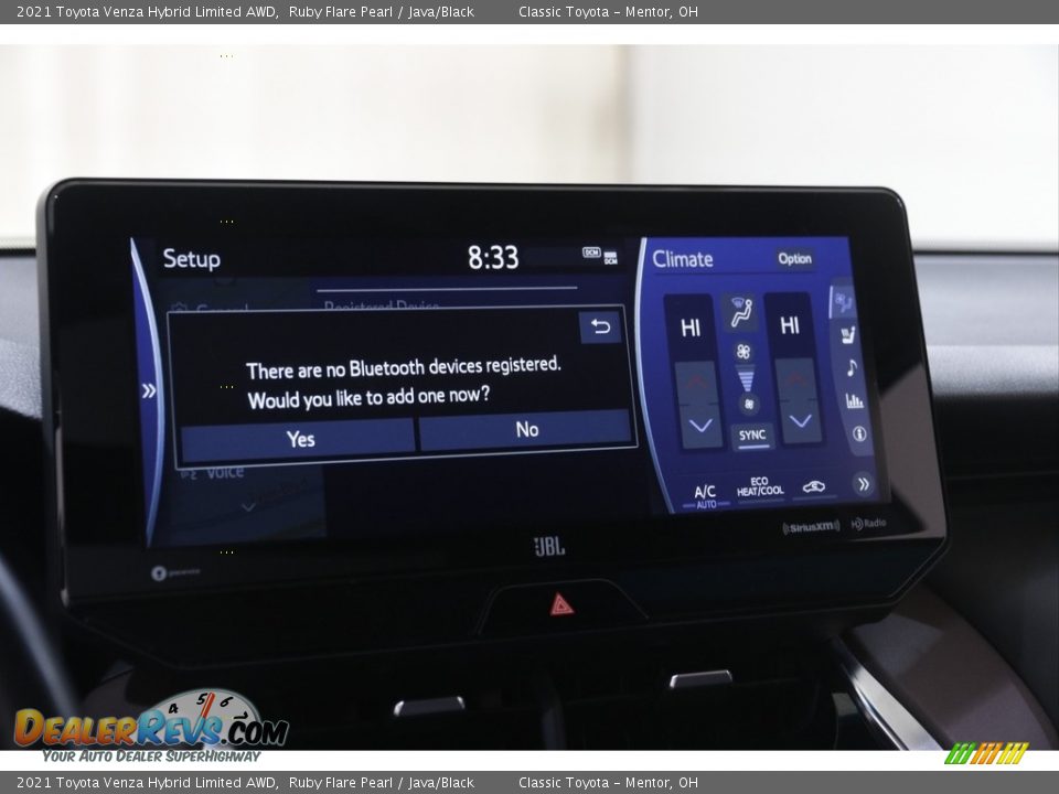 2021 Toyota Venza Hybrid Limited AWD Ruby Flare Pearl / Java/Black Photo #12