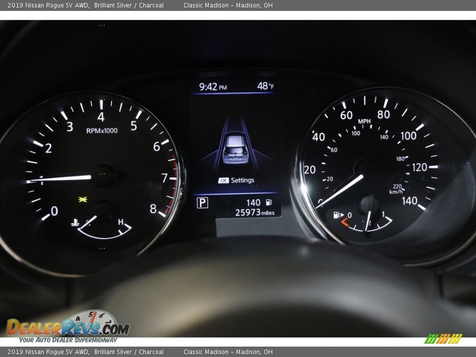 2019 Nissan Rogue SV AWD Brilliant Silver / Charcoal Photo #8