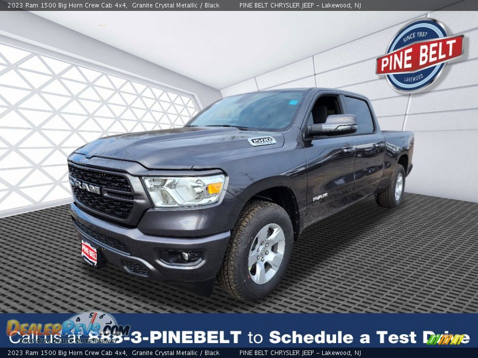 2023 Ram 1500 Big Horn Crew Cab 4x4 Granite Crystal Metallic / Black Photo #1