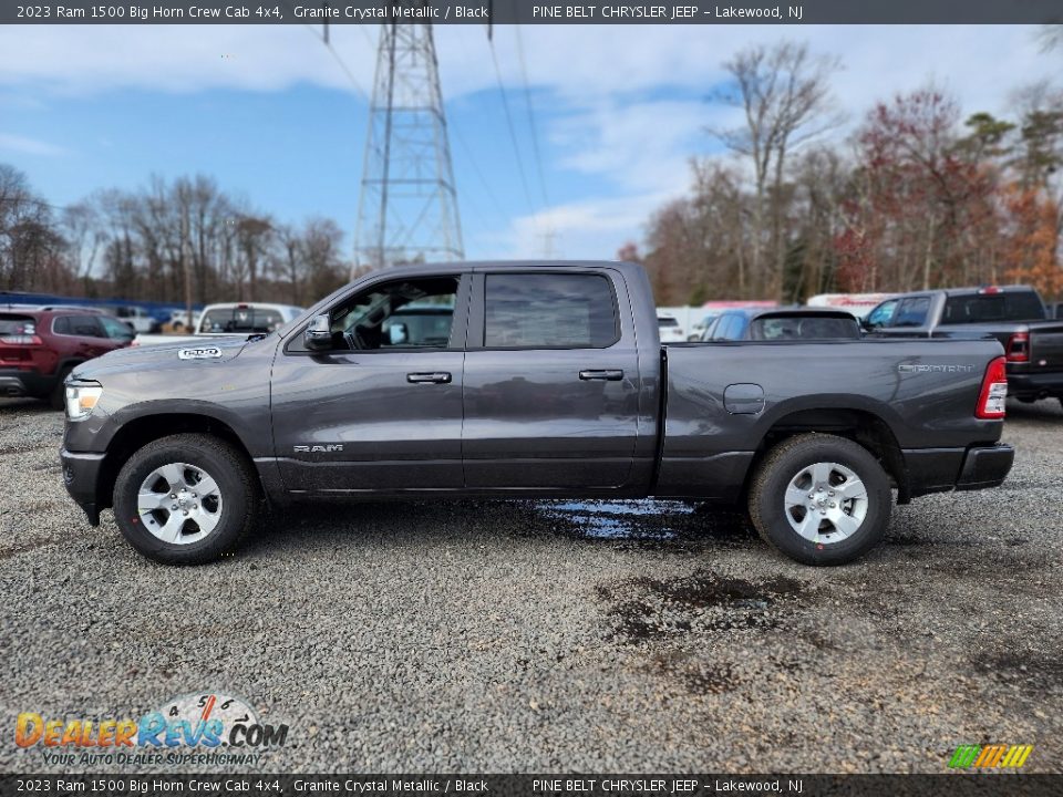 2023 Ram 1500 Big Horn Crew Cab 4x4 Granite Crystal Metallic / Black Photo #3