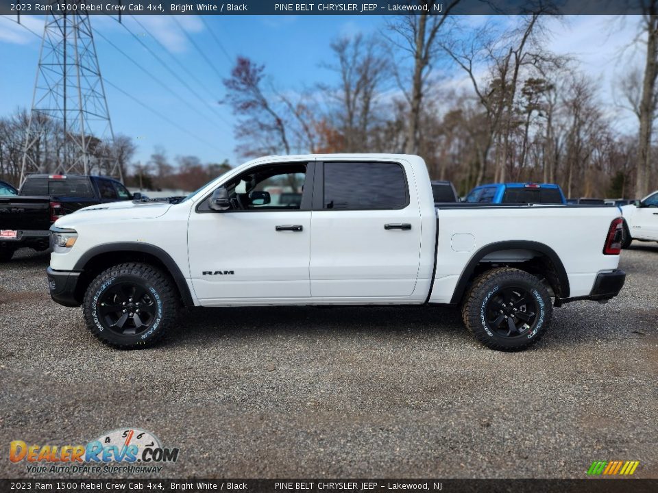 2023 Ram 1500 Rebel Crew Cab 4x4 Bright White / Black Photo #3