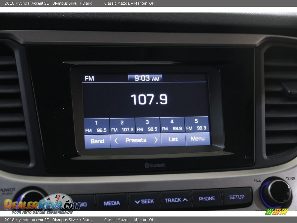 2018 Hyundai Accent SE Olympus Silver / Black Photo #10