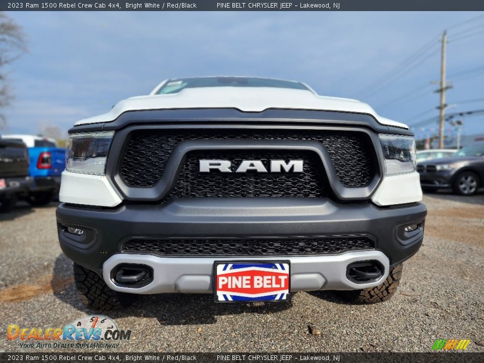 2023 Ram 1500 Rebel Crew Cab 4x4 Bright White / Red/Black Photo #2