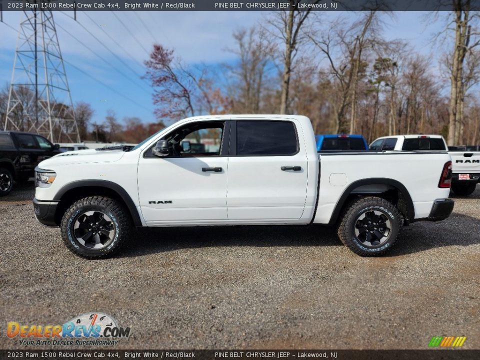 Bright White 2023 Ram 1500 Rebel Crew Cab 4x4 Photo #3