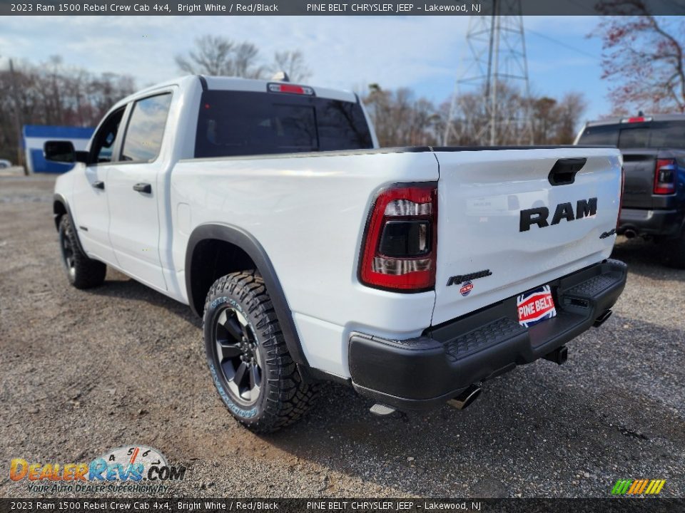 2023 Ram 1500 Rebel Crew Cab 4x4 Bright White / Red/Black Photo #4