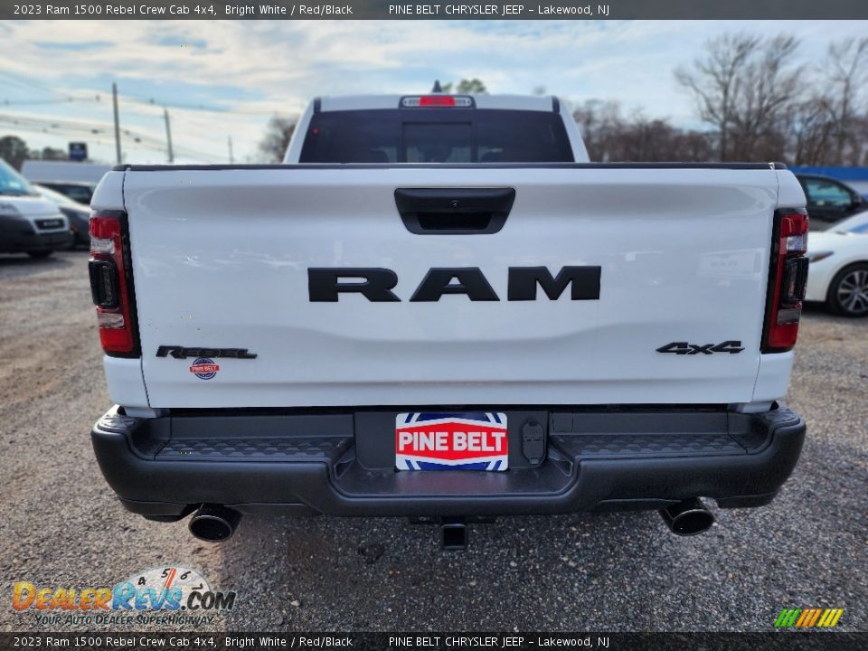 2023 Ram 1500 Rebel Crew Cab 4x4 Bright White / Red/Black Photo #6