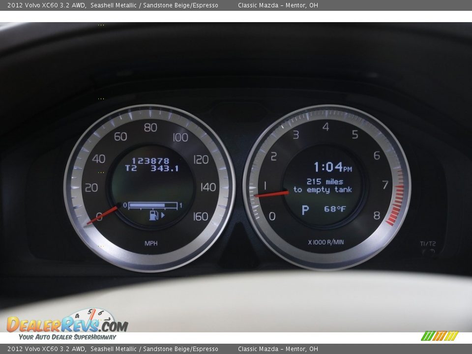 2012 Volvo XC60 3.2 AWD Seashell Metallic / Sandstone Beige/Espresso Photo #8