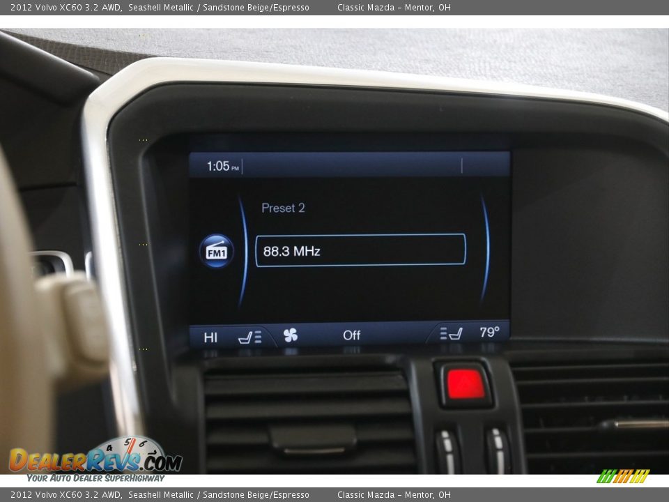 2012 Volvo XC60 3.2 AWD Seashell Metallic / Sandstone Beige/Espresso Photo #10