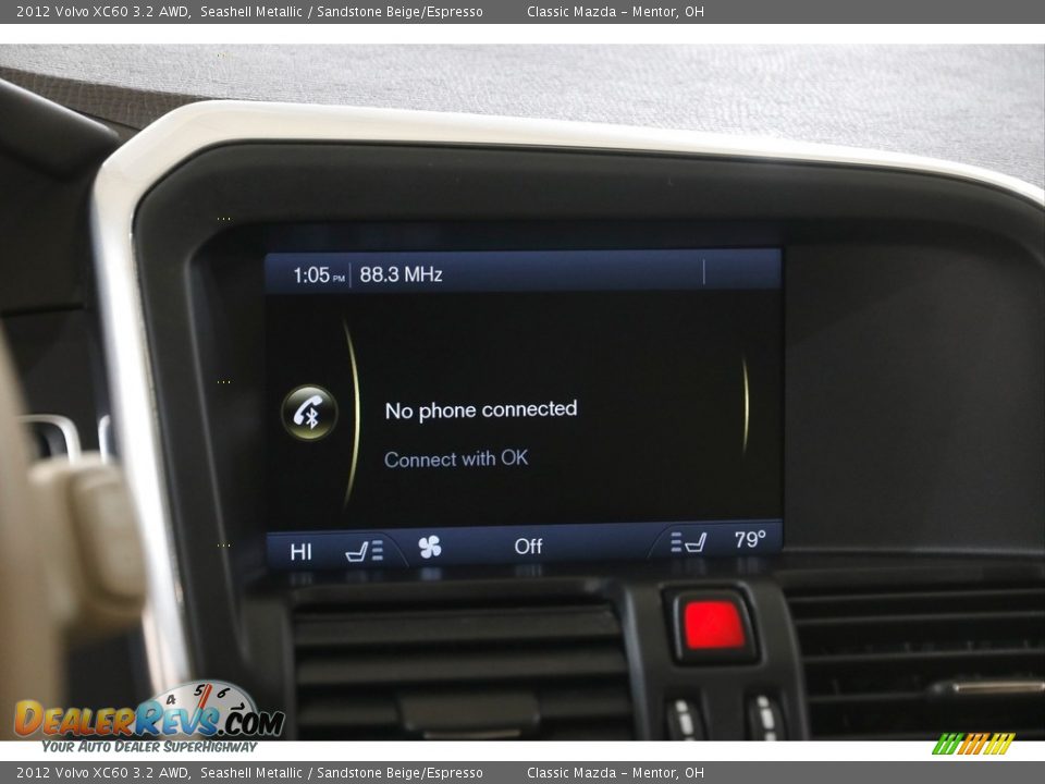 2012 Volvo XC60 3.2 AWD Seashell Metallic / Sandstone Beige/Espresso Photo #11