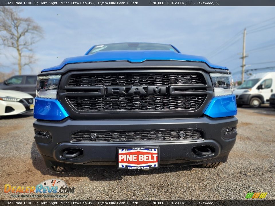 2023 Ram 1500 Big Horn Night Edition Crew Cab 4x4 Hydro Blue Pearl / Black Photo #2