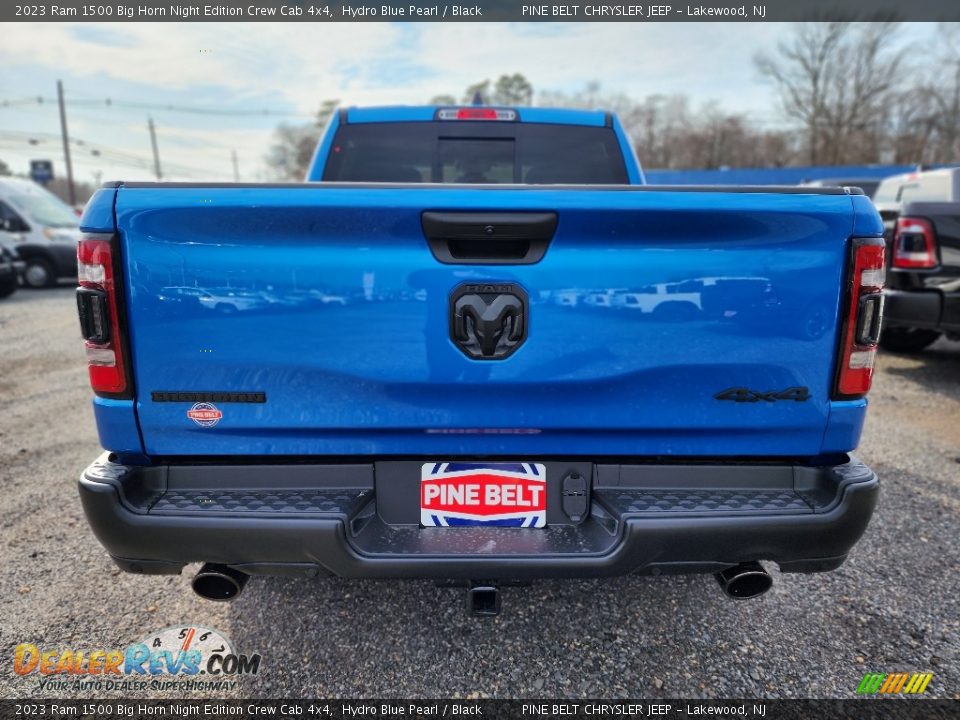 2023 Ram 1500 Big Horn Night Edition Crew Cab 4x4 Hydro Blue Pearl / Black Photo #6