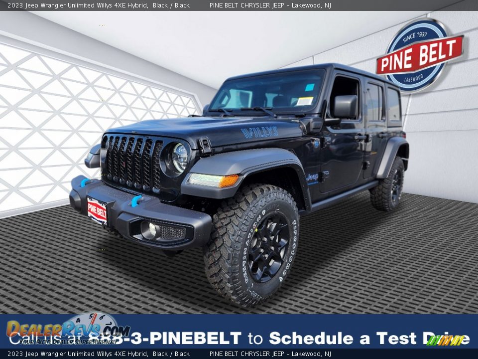 2023 Jeep Wrangler Unlimited Willys 4XE Hybrid Black / Black Photo #1