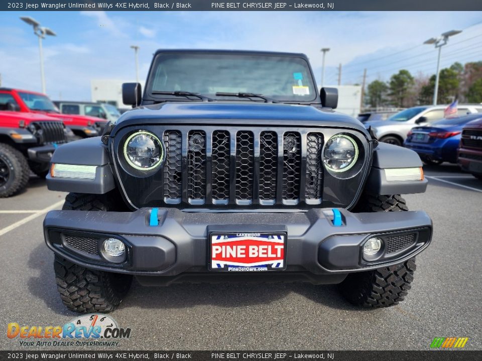 2023 Jeep Wrangler Unlimited Willys 4XE Hybrid Black / Black Photo #2