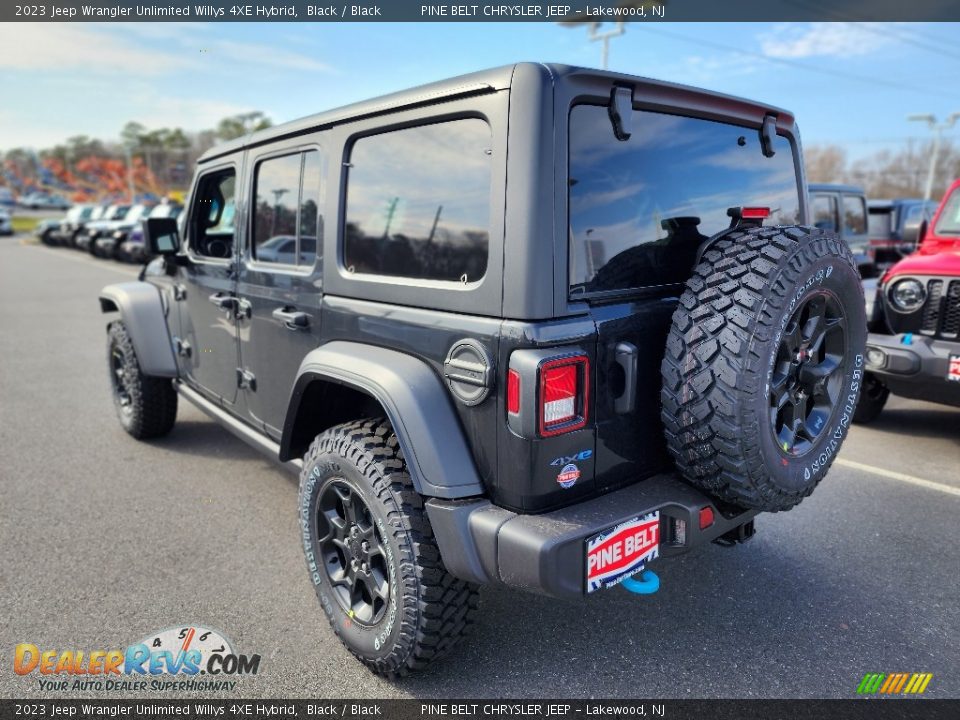 2023 Jeep Wrangler Unlimited Willys 4XE Hybrid Black / Black Photo #4