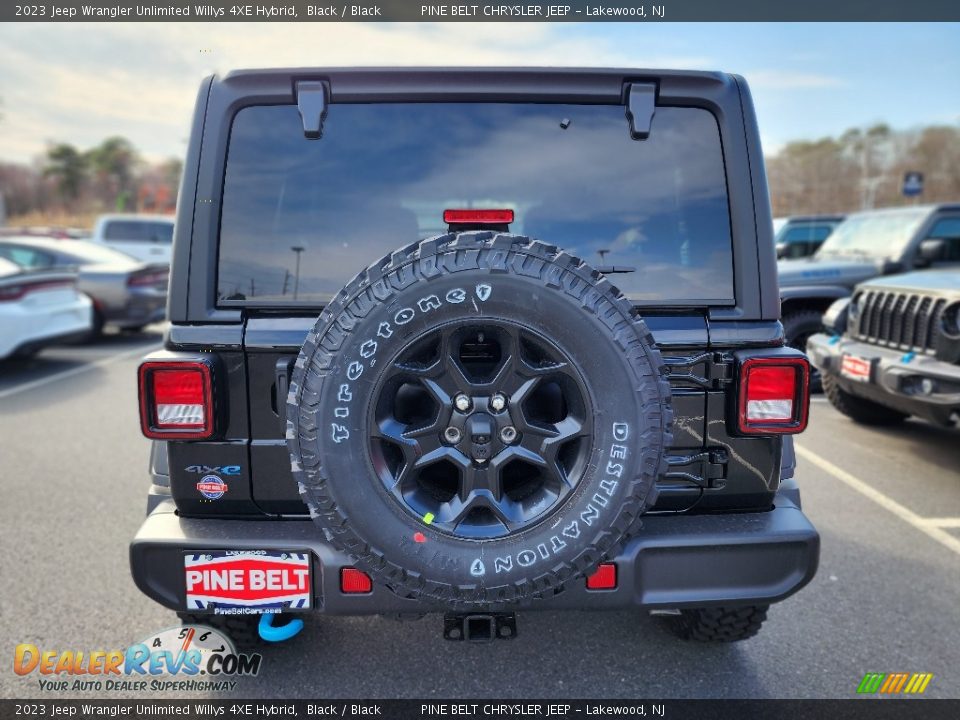 2023 Jeep Wrangler Unlimited Willys 4XE Hybrid Black / Black Photo #6