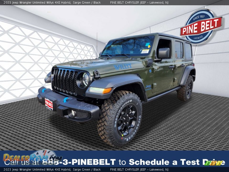 2023 Jeep Wrangler Unlimited Willys 4XE Hybrid Sarge Green / Black Photo #1