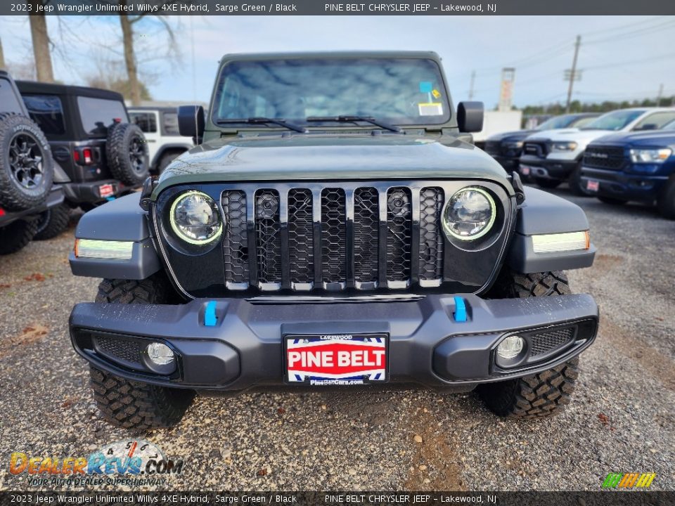 2023 Jeep Wrangler Unlimited Willys 4XE Hybrid Sarge Green / Black Photo #2