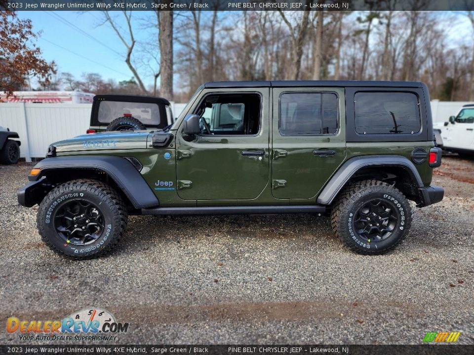 Sarge Green 2023 Jeep Wrangler Unlimited Willys 4XE Hybrid Photo #3