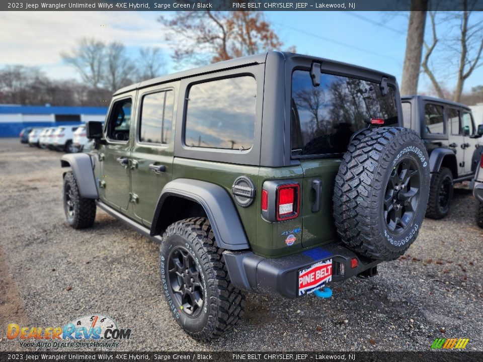 2023 Jeep Wrangler Unlimited Willys 4XE Hybrid Sarge Green / Black Photo #4