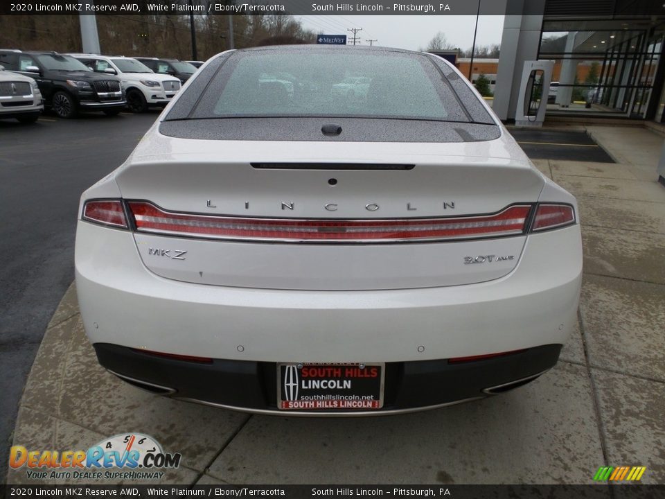 2020 Lincoln MKZ Reserve AWD White Platinum / Ebony/Terracotta Photo #4