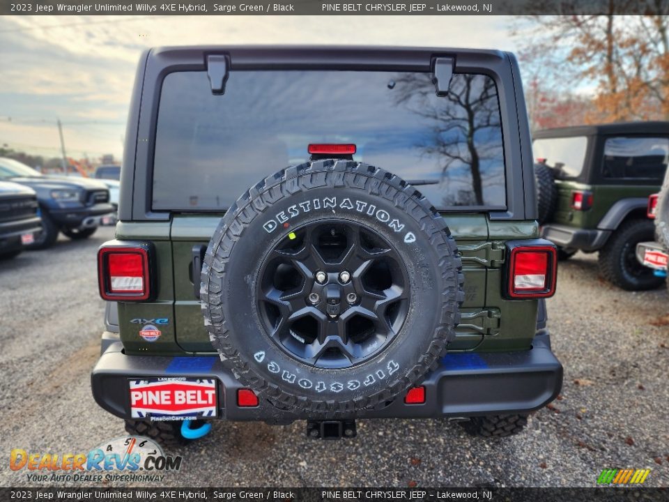 2023 Jeep Wrangler Unlimited Willys 4XE Hybrid Sarge Green / Black Photo #6