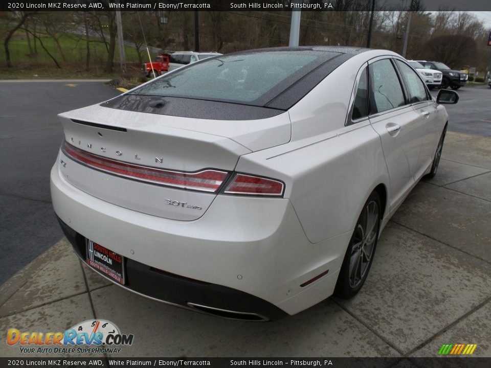 2020 Lincoln MKZ Reserve AWD White Platinum / Ebony/Terracotta Photo #6